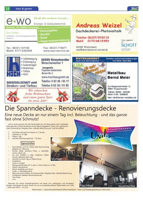 Dezember 2011 - RWT - Magazin für die Südwestpfalz