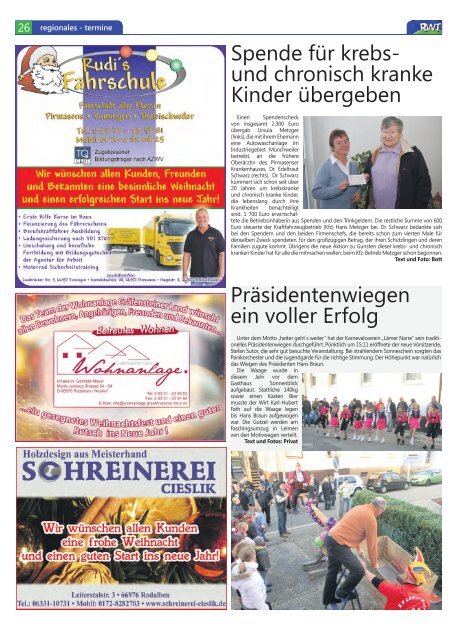 Dezember 2011 - RWT - Magazin für die Südwestpfalz