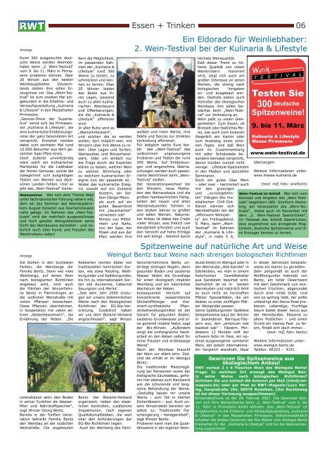 3.-€ - RWT - Magazin für die Südwestpfalz