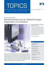 Nanoliterdosierung für biotechnologie, Diagnostik und Industrie - PI