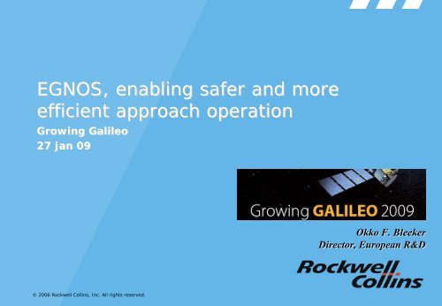 EGNOS, enabling safer and more efficient flight operation