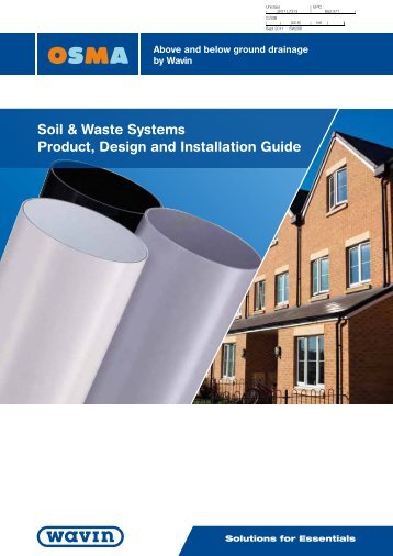 OSMA Soil & Waste Design & Installation Guide - Plumbed-in