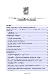 SPRAWOZDANIE Z DZIAÅALNOÅCI PZA W LATACH 2010-2011