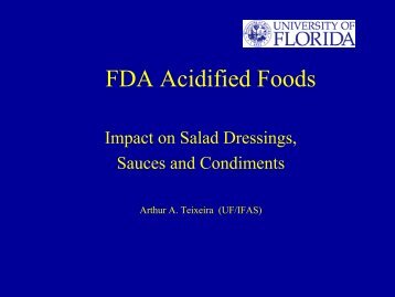 FDA Acidified Foods