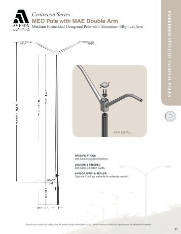 Centrecon Series MEO Pole with MAE Double Arm - Ameron ...