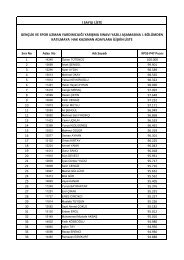 I SayÄ±lÄ± Liste iÃ§in tÄ±klayÄ±nÄ±z - GenÃ§lik ve Spor BakanlÄ±ÄÄ±