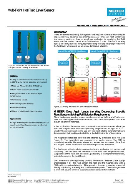 Multi-Point Hot Fluid Level Sensor - Digi-Key