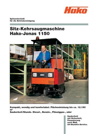 Sitz-Kehrsaugmaschine Hako-Jonas 1150 - Weber ...