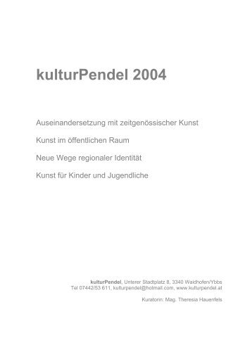 kulturPendel 2004 - Raumimpuls