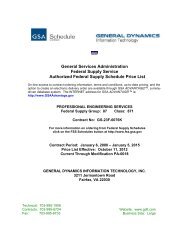 GSA-approved price list - General Dynamics Information Technology