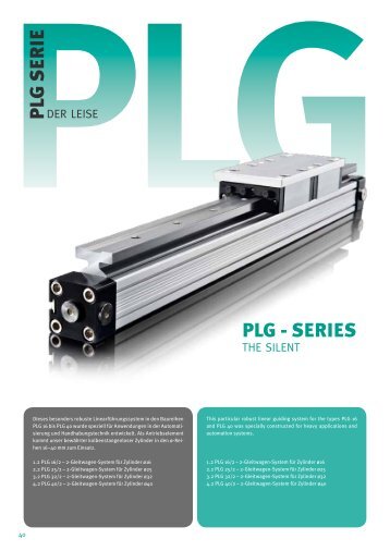 Informations-Broschüre der PLG-Serie  - Medan GmbH