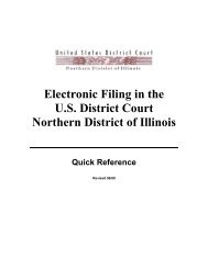 Electronic Filing in the U.S. District Court Northern District of Illinois