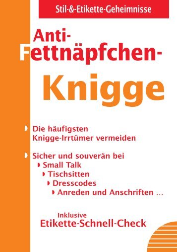 Knigge Fettnäpfchen - Komma-Net.de