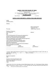 Application Form for HAWO Card - Animal Welfare Board of India