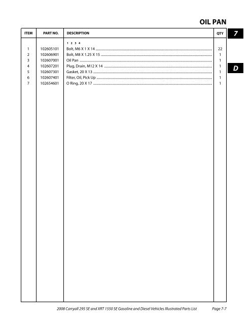 2008 Carryall 295 SE and XRT 1550 SE Illustrated Parts ... - Mobilicab