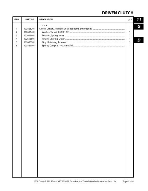 2008 Carryall 295 SE and XRT 1550 SE Illustrated Parts ... - Mobilicab