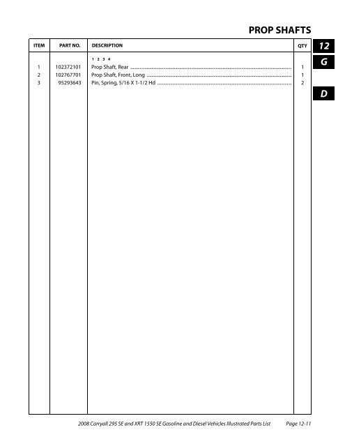 2008 Carryall 295 SE and XRT 1550 SE Illustrated Parts ... - Mobilicab