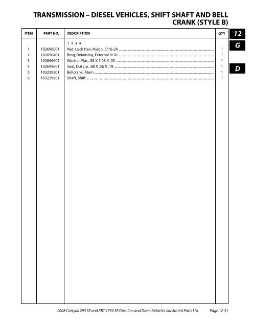 2008 Carryall 295 SE and XRT 1550 SE Illustrated Parts ... - Mobilicab