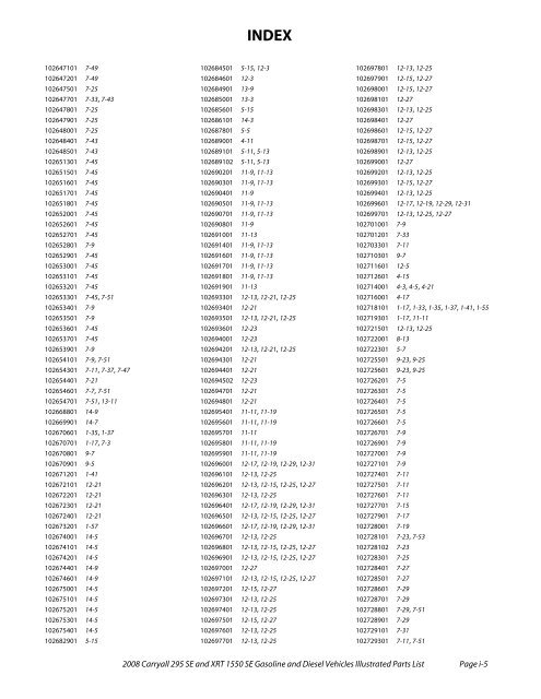 2008 Carryall 295 SE and XRT 1550 SE Illustrated Parts ... - Mobilicab