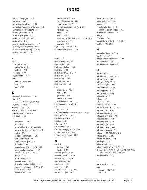 2008 Carryall 295 SE and XRT 1550 SE Illustrated Parts ... - Mobilicab