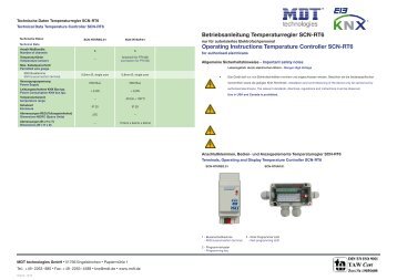 Montage- und Bedienungsanleitung MDT Temperaturregler REG/AP 6