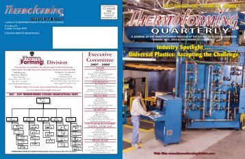 First Quarter - SPE Thermoforming Division