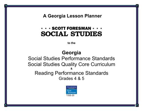 SCOTT FORESMAN SOCIAL STUDIES, c. 2005, Gr 4 & 5 ... - Pearson