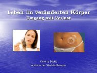 Vortrag Leben im veränderten Körper - Leben mit Krebs