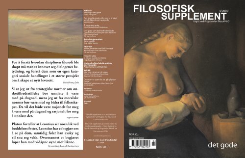 filosofisk supplement - Universitetet i Oslo