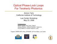 Optical Phase-Lock Loops For Terahertz Photonics - The Lee Center ...