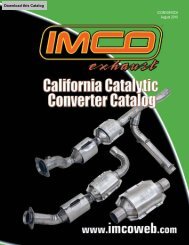 California Catalytic Converter Applications ICONV0910CA - IMCO ...