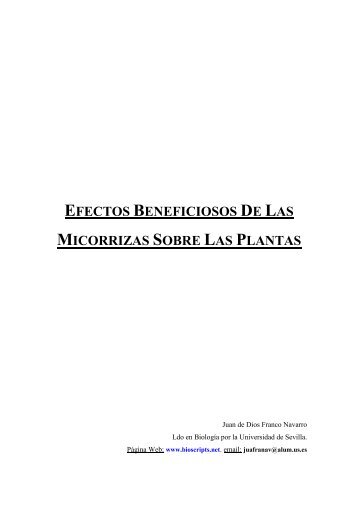 EFECTOS BENEFICIOSOS DE LAS MICORRIZAS ... - BioScripts