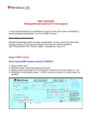 DBC VOUCHER Management procedures for travel ... - Meridiana