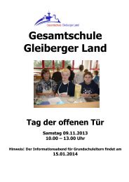 Veranstaltungsprogramm - Gesamtschule Gleiberger Land