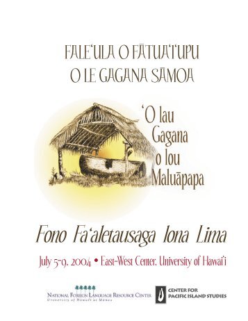 Faleula o Fatuaiupu o le Gagana Samoa 5th annual meeting program