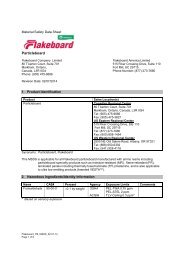 Particleboard MSDS - Flakeboard