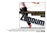 Les compagnies de danse en Auvergne / Mai 2011 (pdf ... - Le Transfo