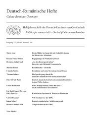 Deutsch-Rumänische Hefte - Deutsch-Rumänische Gesellschaft