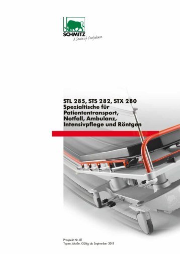 STL 285, STS 282, STX 280 Spezialtische für ... - Schmitz & Söhne