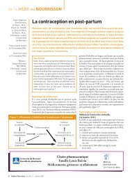 La contraception en post-partum - Profession SantÃ©