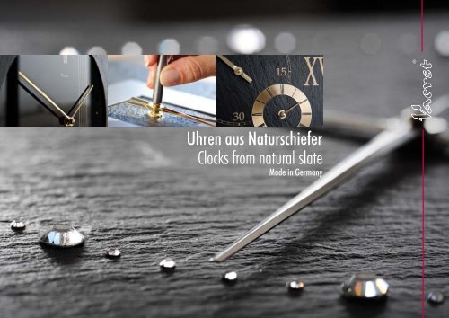 Uhren aus Naturschiefer Clocks from natural slate - Vaerst