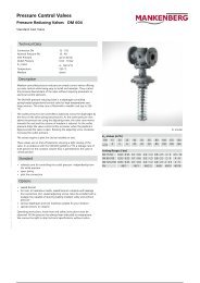 Pressure Control Valves - Mankenberg