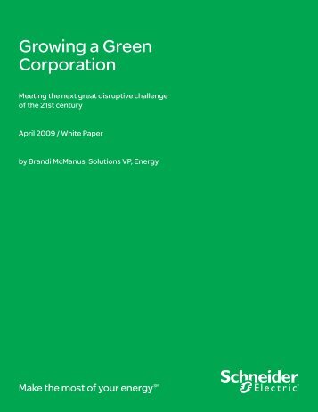 Growing a Green Corporation White Paper - Schneider Electric