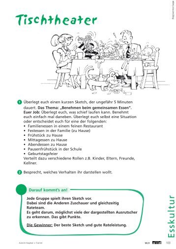 Tischtheater - Schule & Gesundheit