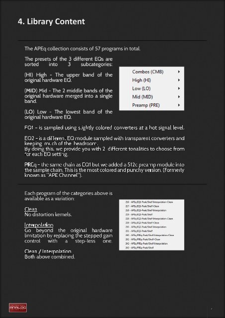 APEq Collection Manual - Analog In The Box