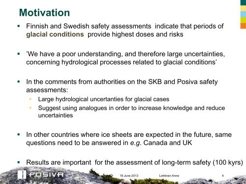 Greenland Analogue Project â Investigation of the hydrogeological ...