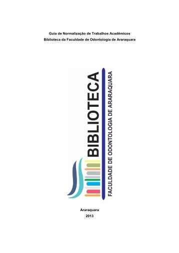 Guia Dissertações/Teses - Faculdade de Odontologia - Unesp