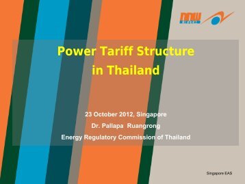 Power Tariff Structure in Thailand - ERIA