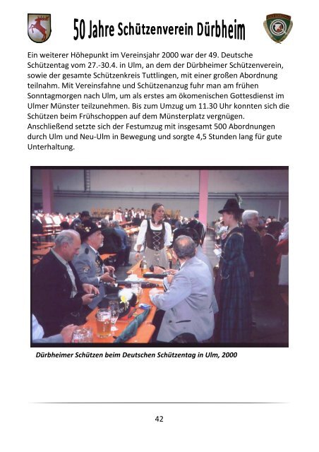 Festschrift - Schützenverein Dürbheim