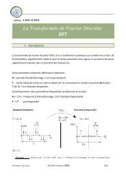 La Transformée de Fourier Discrète DFT